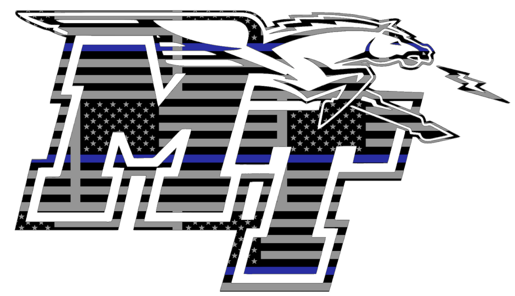 Middle Tennessee Blue Raiders Team Logo Thin Blue Line American Flag Premium DieCut Vinyl Decal PICK SIZE