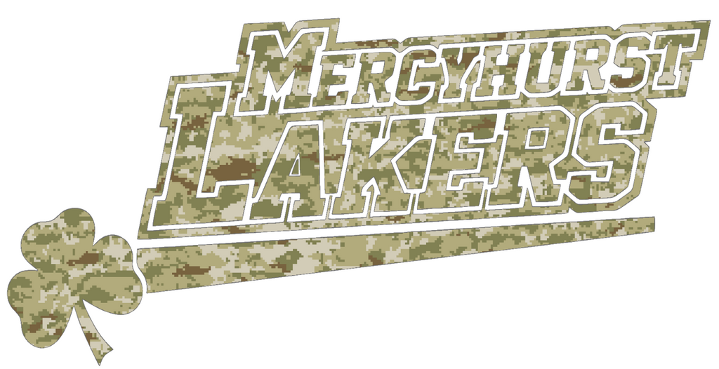 Mercyhurst Lakers Team Logo Salute to Service Camouflage Camo Vinyl Decal PICK SIZE