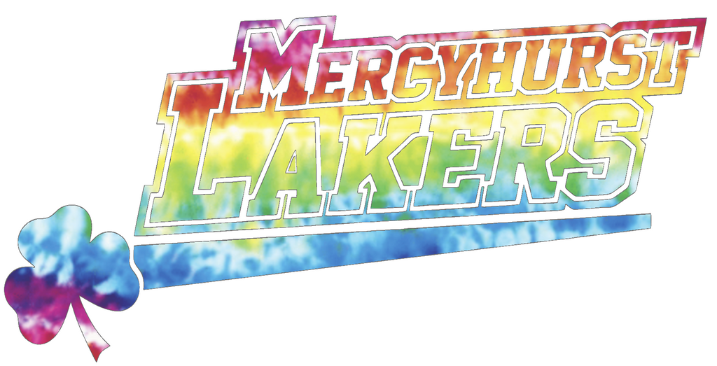 Mercyhurst Lakers Team Logo Crucial Catch Cancer Tie Dye Vinyl Decal PICK SIZE