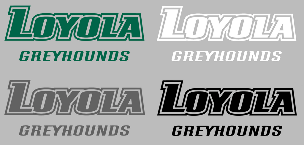 Loyola Maryland Greyhounds Team Name Logo Premium DieCut Vinyl Decal PICK COLOR & SIZE