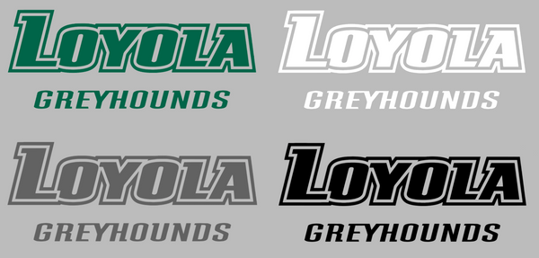 Loyola Maryland Greyhounds Team Name Logo Premium DieCut Vinyl Decal PICK COLOR & SIZE
