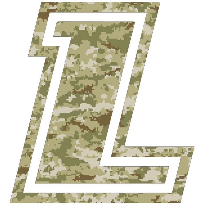 Loyola Maryland Greyhounds Team Logo Salute to Service Camouflage Camo Vinyl Decal PICK SIZE