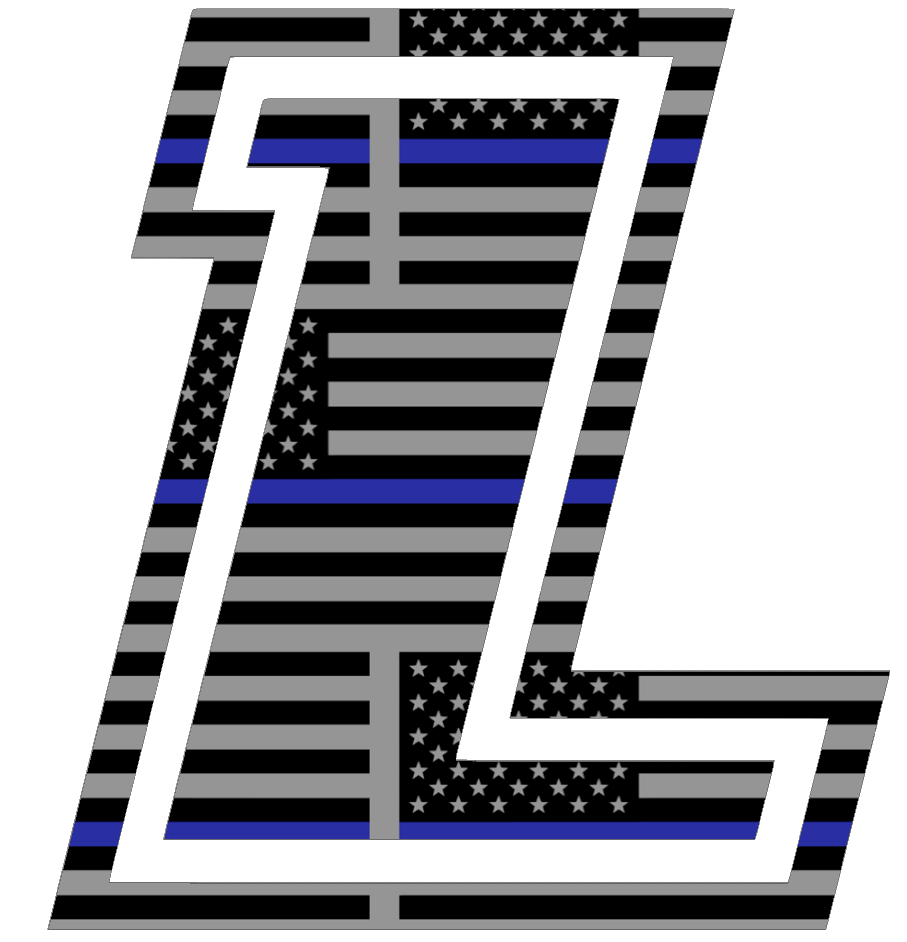 Loyola Maryland Greyhounds Team Logo Thin Blue Line American Flag Premium DieCut Vinyl Decal PICK SIZE