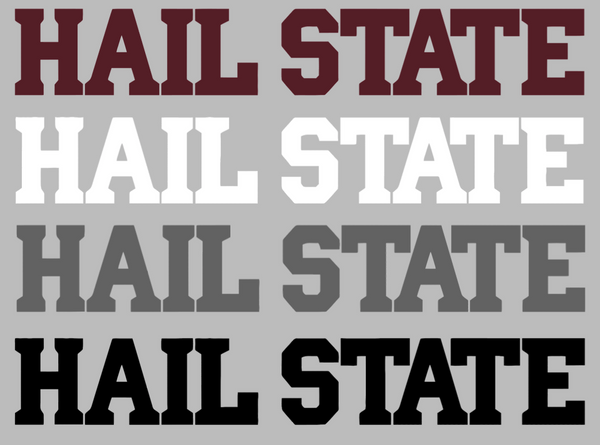 Mississippi State Bulldogs Hail State Logo Premium DieCut Vinyl Decal PICK COLOR & SIZE
