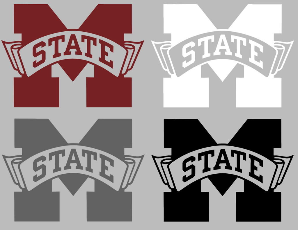 Mississippi State Bulldogs Retro Throwback Logo Premium DieCut Vinyl Decal PICK COLOR & SIZE