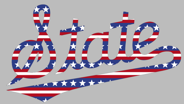 Mississippi State Bulldogs Team Logo Stars & Stripes USA American Flag Vinyl Decal PICK SIZE