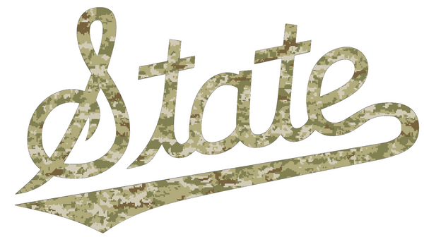Mississippi State Bulldogs Team Logo Salute to Service Camouflage Camo Vinyl Decal PICK SIZE