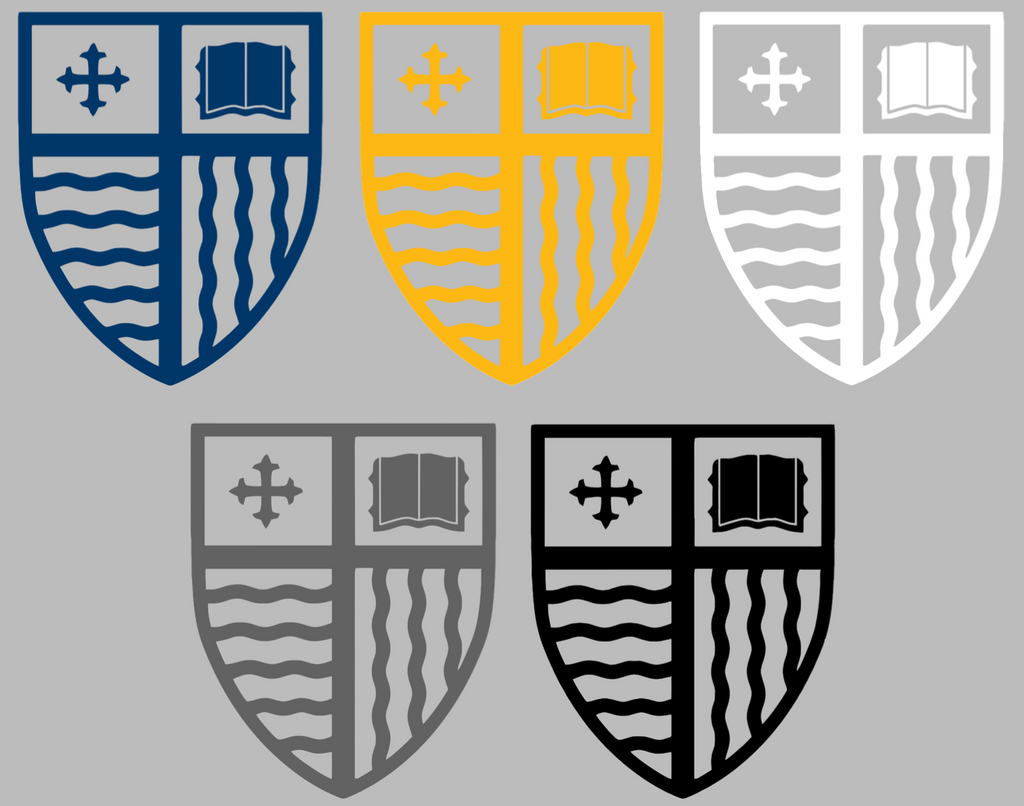 Merrimack Warriors Crest Logo Premium DieCut Vinyl Decal PICK COLOR & SIZE