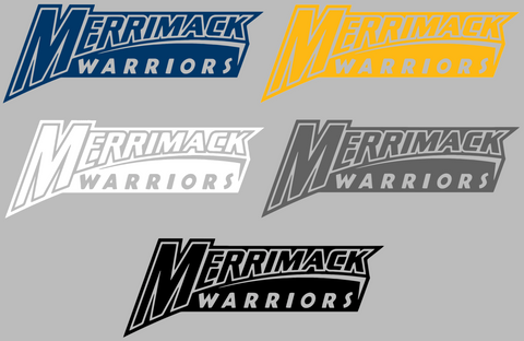 Merrimack Warriors Team Name Logo Premium DieCut Vinyl Decal PICK COLOR & SIZE