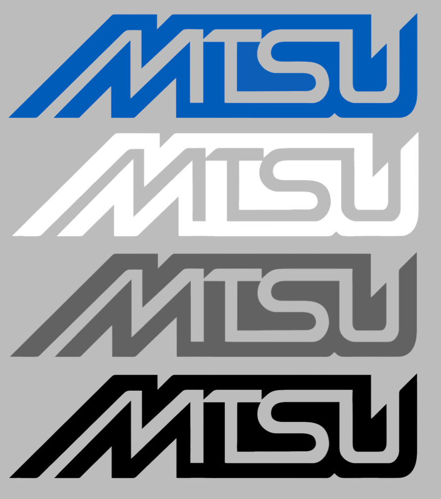 Middle Tennessee Blue Raiders Retro Throwback Logo Premium DieCut Vinyl Decal PICK COLOR & SIZE