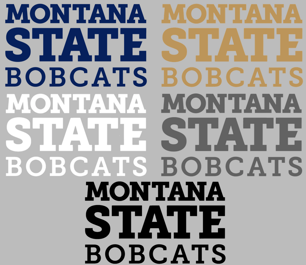 Montana State Bobcats Team Name Logo Premium DieCut Vinyl Decal PICK COLOR & SIZE