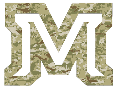 Montana State Bobcats M Logo Salute to Service Camouflage Camo Vinyl Decal PICK SIZE