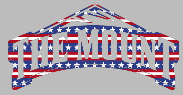 Mount St Marys Mountaineers Team Logo Stars & Stripes USA American Flag Vinyl Decal PICK SIZE