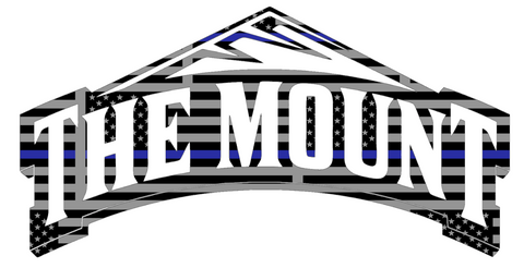 Mount St Marys Mountaineers Team Logo Thin Blue Line American Flag Premium DieCut Vinyl Decal PICK SIZE