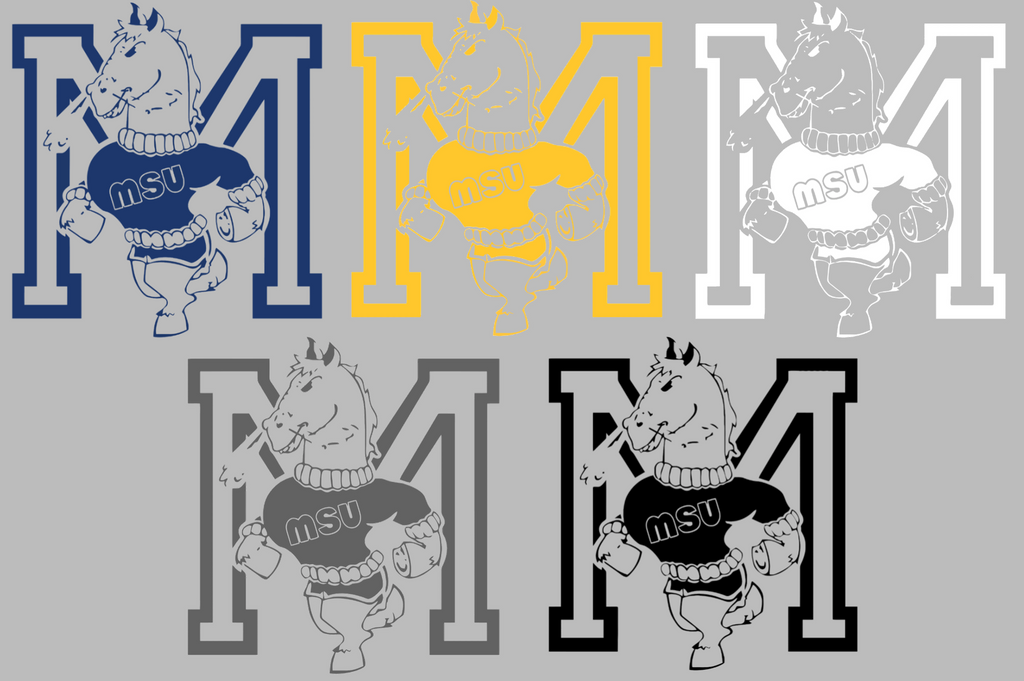 Murray State Racers Retro Throwback Logo Premium DieCut Vinyl Decal PICK COLOR & SIZE