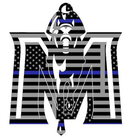 Murray State Racers Team Logo Thin Blue Line American Flag Premium DieCut Vinyl Decal PICK SIZE