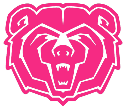 Missouri State Bears HOT PINK Team Logo Premium DieCut Vinyl Decal PICK SIZE