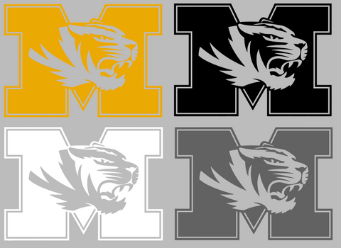 Missouri Tigers Retro Throwback Logo Premium DieCut Vinyl Decal PICK COLOR & SIZE