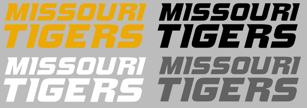 Missouri Tigers Team Name Logo Premium DieCut Vinyl Decal PICK COLOR & SIZE