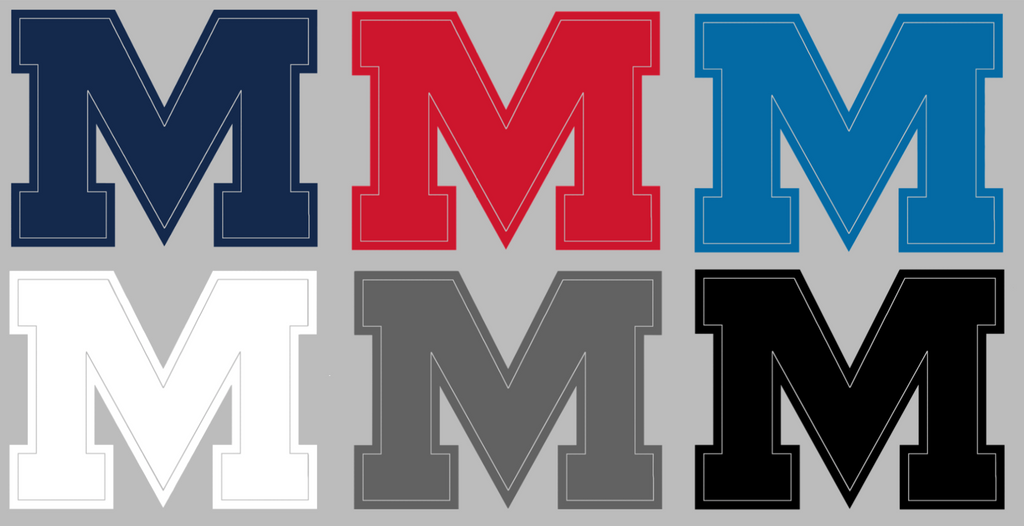 Ole Miss Mississippi Rebels M Logo Premium DieCut Vinyl Decal PICK COLOR & SIZE