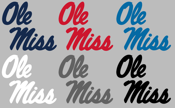 Ole Miss Mississippi Rebels Team Logo Premium DieCut Vinyl Decal PICK COLOR & SIZE