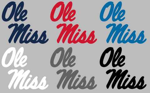 Ole Miss Mississippi Rebels Team Logo Premium DieCut Vinyl Decal PICK COLOR & SIZE