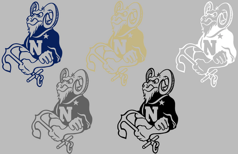 Navy Midshipmen Retro Throwback Logo Premium DieCut Vinyl Decal PICK COLOR & SIZE