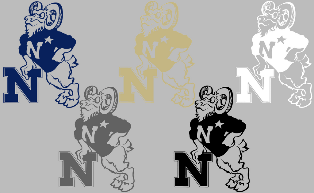 Navy Midshipmen Retro Throwback Logo Premium DieCut Vinyl Decal PICK COLOR & SIZE