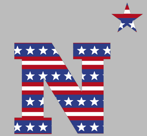 Navy Midshipmen Team Logo Stars & Stripes USA American Flag Vinyl Decal PICK SIZE