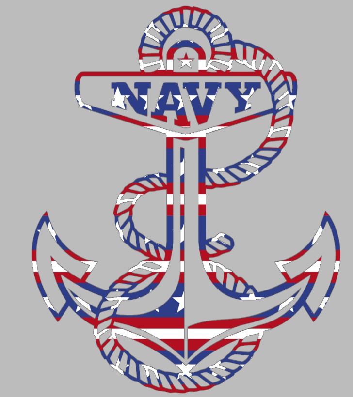 Navy Midshipmen Anchor Logo Stars & Stripes USA American Flag Vinyl Decal PICK SIZE