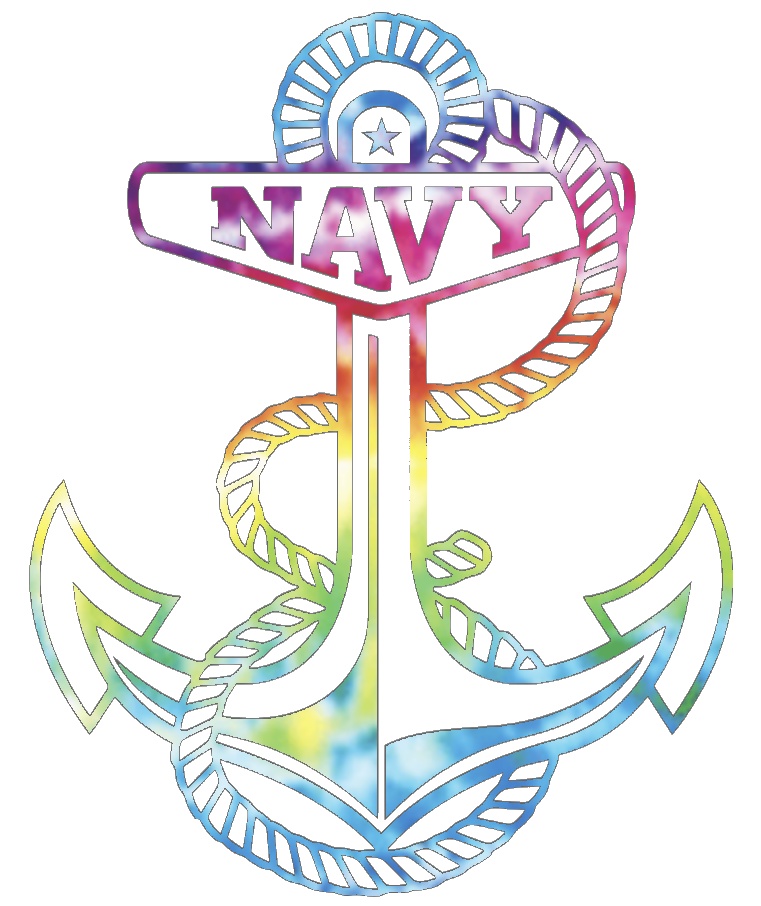 Navy Midshipmen Anchor Logo Crucial Catch Cancer Tie Dye Vinyl Decal PICK SIZE