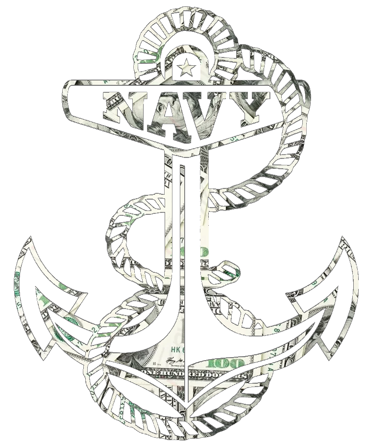 Navy Midshipmen Anchor Logo Money Print Premium DieCut Vinyl Decal PICK SIZE