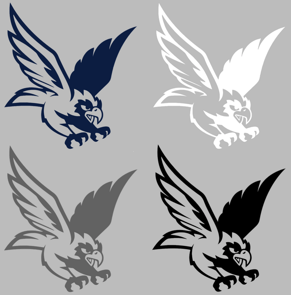 Monmouth Hawks Alternate Logo Premium DieCut Vinyl Decal PICK COLOR & SIZE