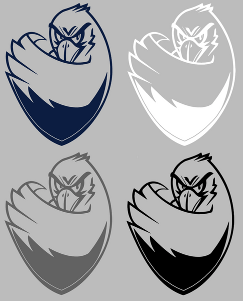 Monmouth Hawks Retro Throwback Logo Premium DieCut Vinyl Decal PICK COLOR & SIZE