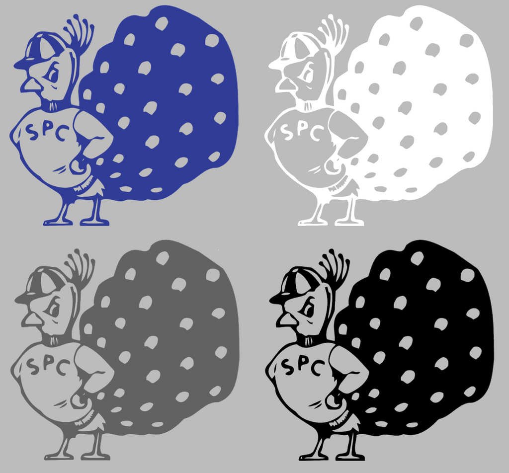 Saint Peters Peacocks Retro Throwback Logo Premium DieCut Vinyl Decal PICK COLOR & SIZE