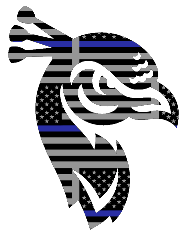 Saint Peters Peacocks Team Logo Thin Blue Line American Flag Premium DieCut Vinyl Decal PICK SIZE