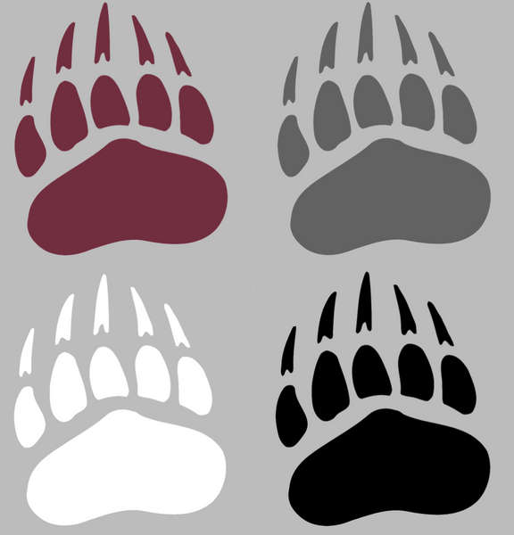 Montana Grizzlies Paw Print Logo Premium DieCut Vinyl Decal PICK COLOR & SIZE