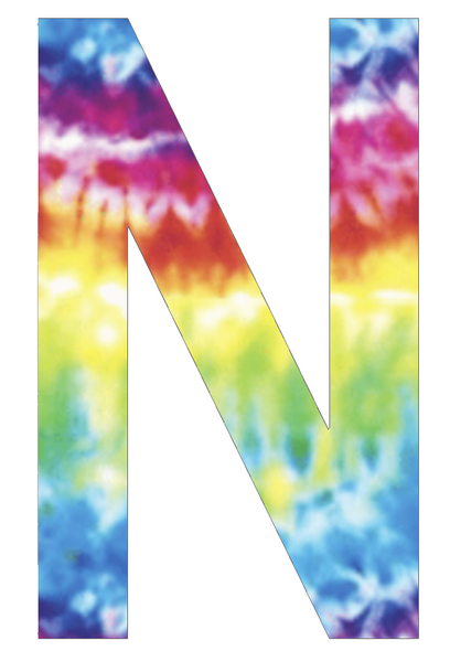 Nebraska Cornhuskers Alternate N Logo Crucial Catch Cancer Tie Dye Vinyl Decal PICK SIZE