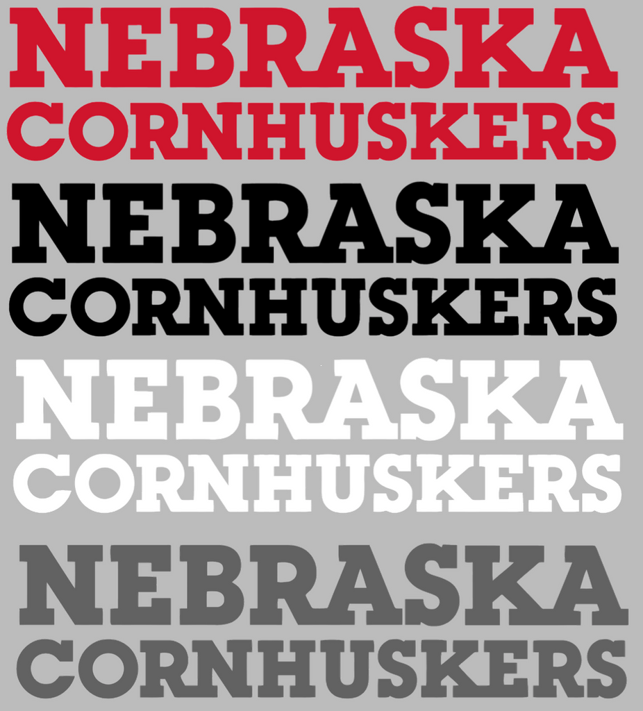 Nebraska Cornhuskers Team Name Logo Premium DieCut Vinyl Decal PICK COLOR & SIZE