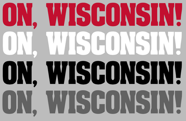 Wisconsin Badgers On Wisconsin Logo Premium DieCut Vinyl Decal PICK COLOR & SIZE