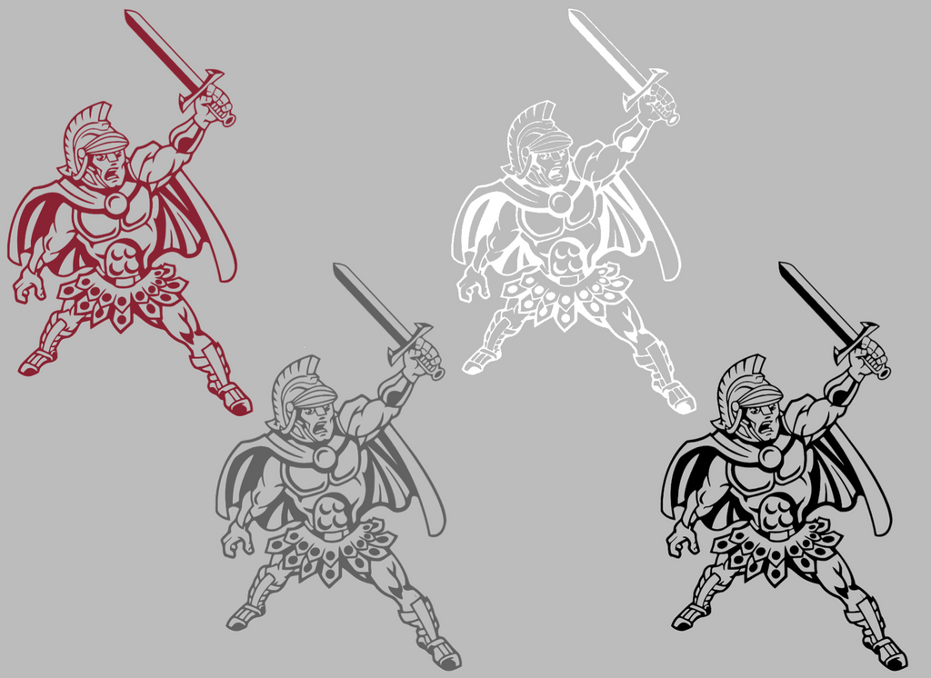 Troy Trojans Retro Throwback Logo Premium DieCut Vinyl Decal PICK COLOR & SIZE