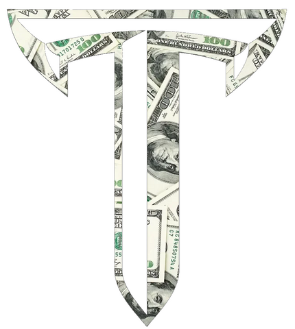 Troy Trojans Team Logo Money Print Premium DieCut Vinyl Decal PICK SIZE