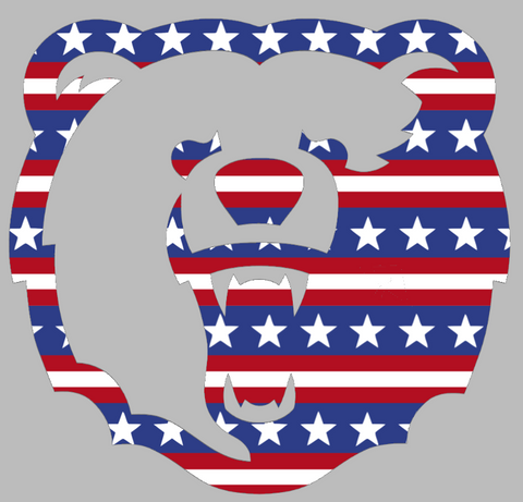 Morgan State Bears Team Logo Stars & Stripes USA American Flag Vinyl Decal PICK SIZE
