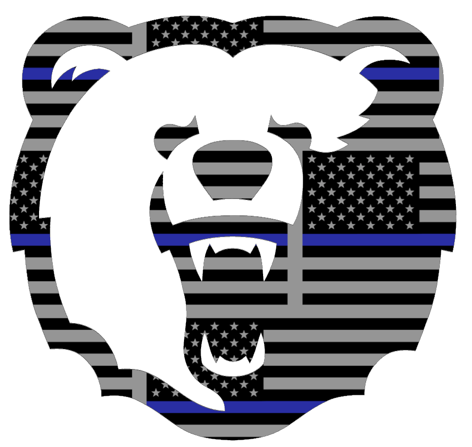 Morgan State Bears Team Logo Thin Blue Line American Flag Premium DieCut Vinyl Decal PICK SIZE
