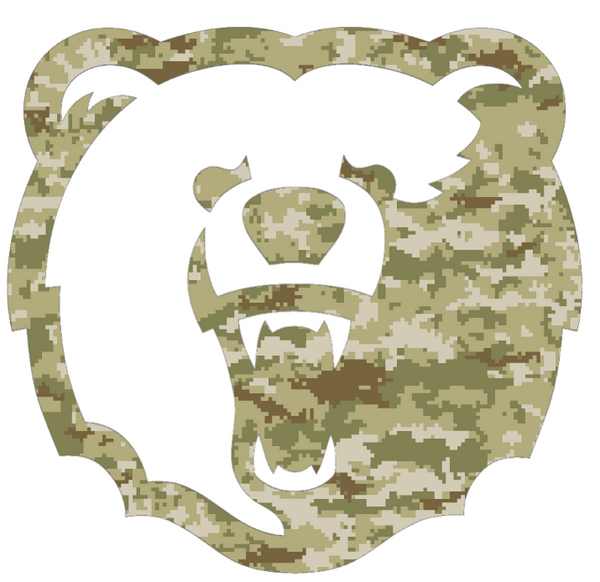 Morgan State Bears Team Logo Salute to Service Camouflage Camo Vinyl Decal PICK SIZE
