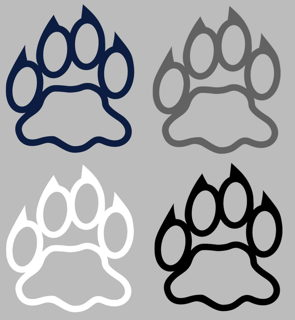 New Hampshire Wildcats Paw Print Logo Premium DieCut Vinyl Decal PICK COLOR & SIZE