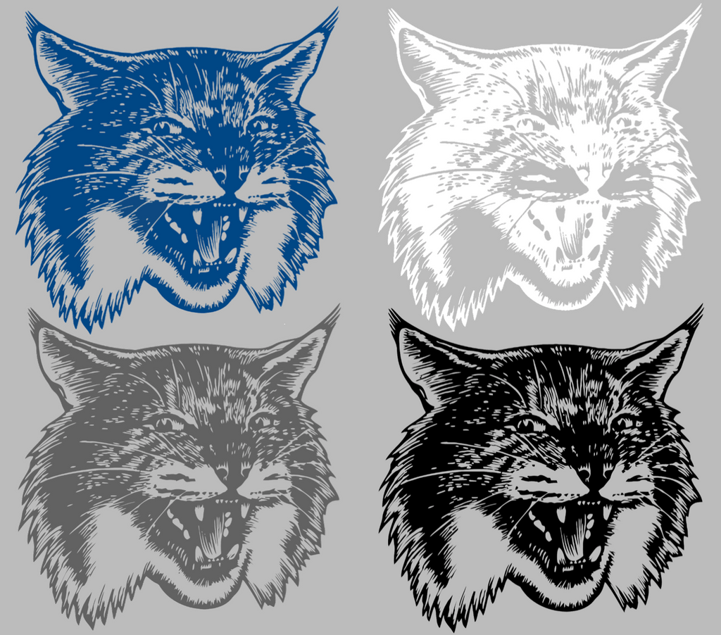 New Hampshire Wildcats Retro Throwback Logo Premium DieCut Vinyl Decal PICK COLOR & SIZE