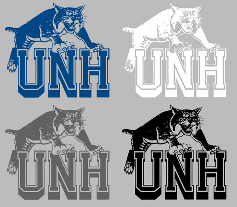 New Hampshire Wildcats Retro Throwback Logo Premium DieCut Vinyl Decal PICK COLOR & SIZE