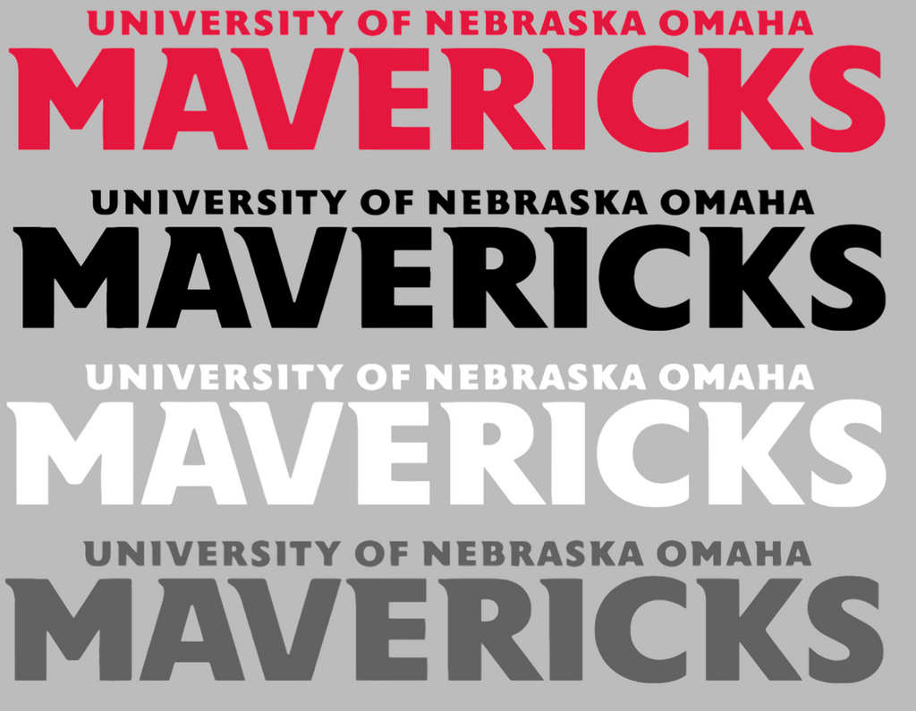 Nebraska Omaha Mavericks Team Name Logo Premium DieCut Vinyl Decal PICK COLOR & SIZE