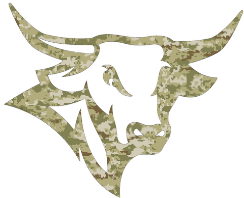 Nebraska Omaha Mavericks Mascot Logo Salute to Service Camouflage Camo Vinyl Decal PICK SIZE